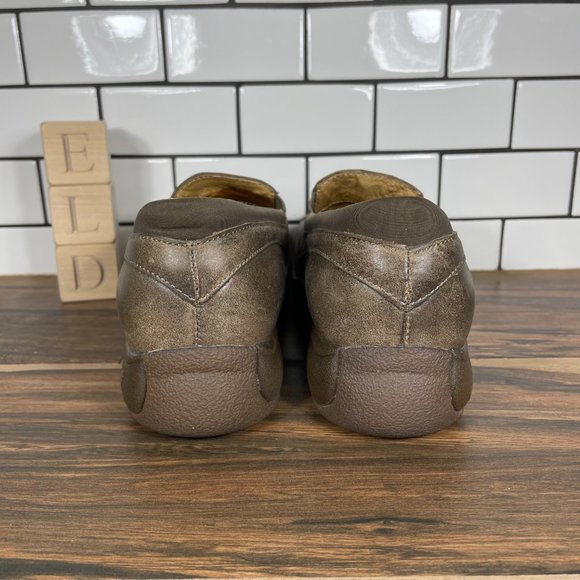 Dansko Womens Kim Nubuck Distressed Brown Leather Round Toe Slip On Clog Sz EU37 - Picture 4 of 10